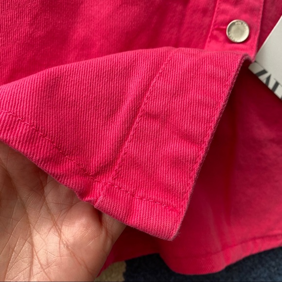 π ZARA HOT PINK DENIM COTTON SKORT! - Picture 7 of 12